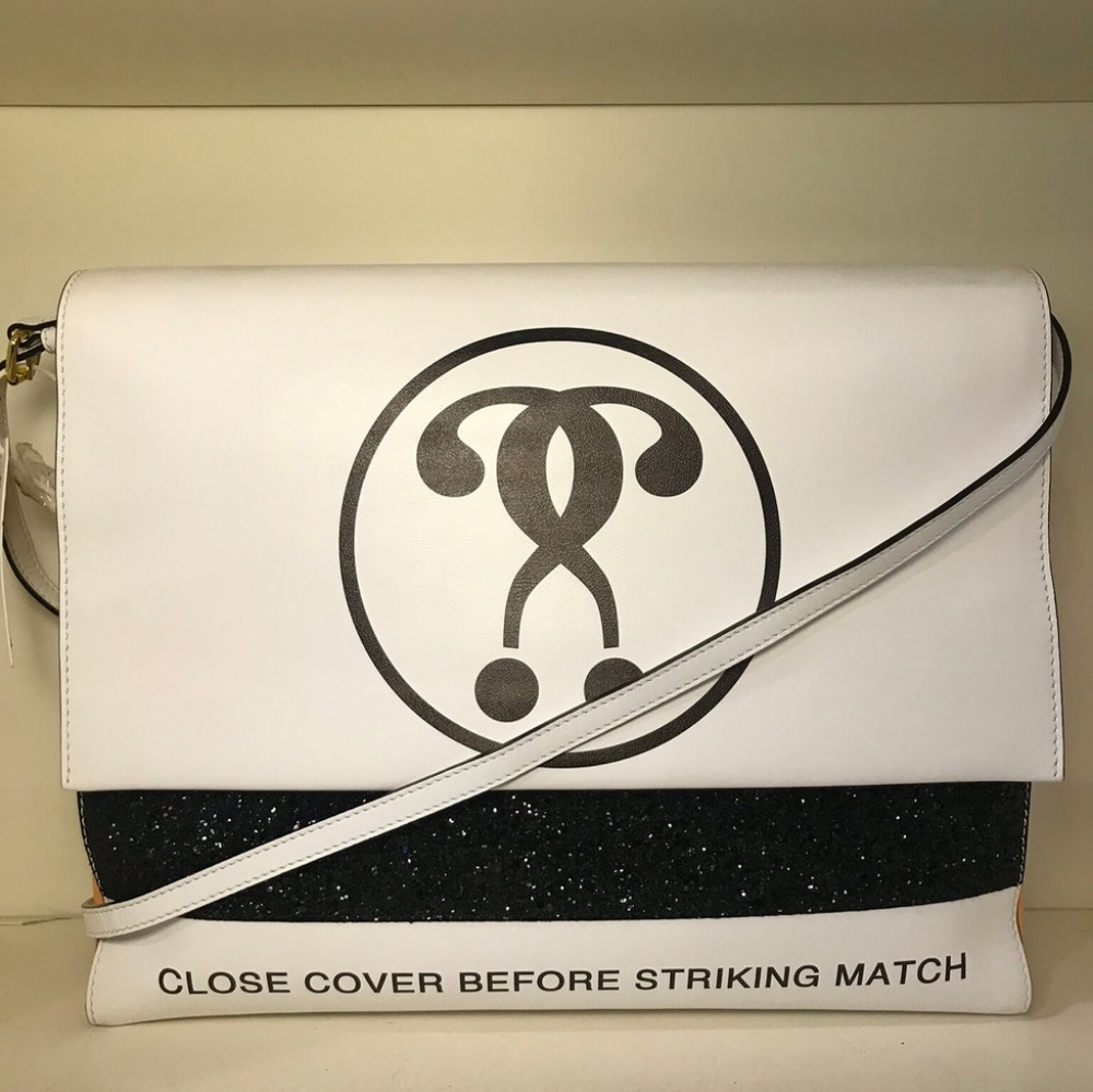 SOLD Moschino "It's Lit Matchbook" bag